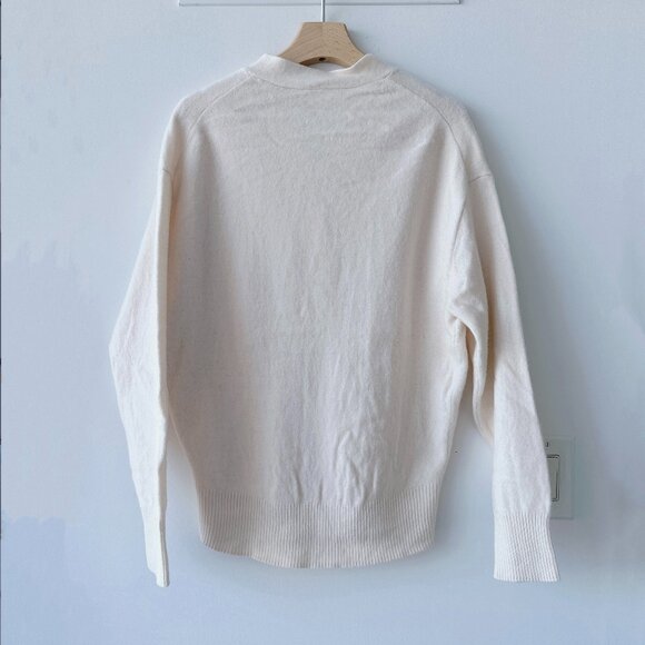 MUJI Camel Blend Wool V-Neck Cardigan - Picture 5 of 7